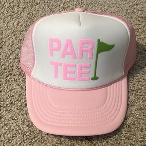 Pink and White Golf Trucker Hat